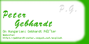 peter gebhardt business card